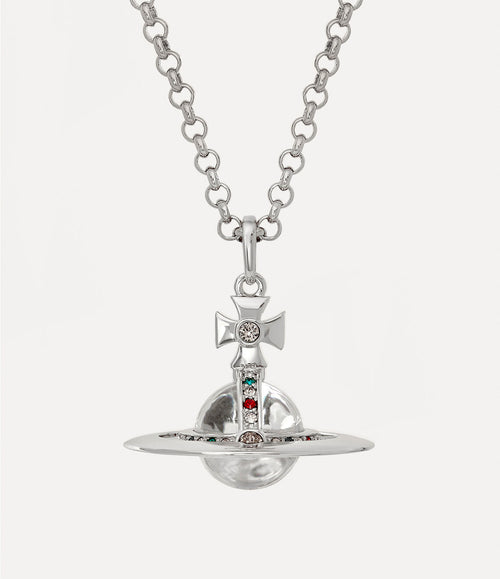 VIVIENNE WESTWOOD New Small Orb Pendant Necklace | 西太后 頸鏈 (銀色) - LondonKelly 英國名牌代購