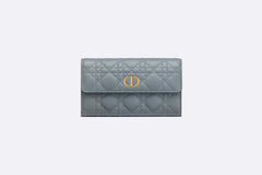 CHRISTIAN DIOR Caro Wallet | 迪奧 長銀包 (Cloud Blue)