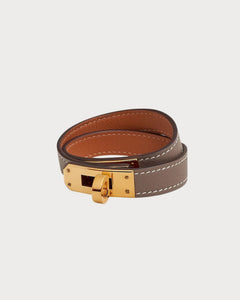 HERMES Kelly Double Tour Bracelet | 愛馬仕 手帶 (Etoupe)
