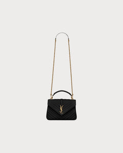 YSL SAINT LAURENT College Medium Chain Bag | 聖羅蘭 手袋 (Black)