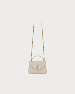 YSL Quilted Leather College Medium Chain Bag (4 Colours) - LONDONKELLY