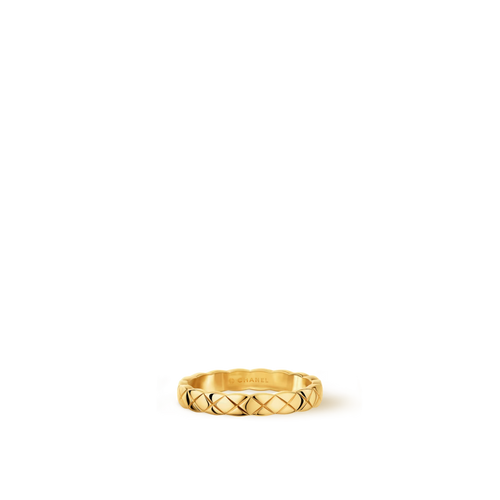 CHANEL J11794 Coco Crush Ring Quilted Motif 18K Yellow Gold | 香奈兒 戒指 (金色)