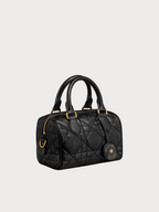 CHRISTIAN DIOR Dior Groove 20 Bag Macrocannage Crinkled Calfskin(Black)