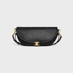 CELINE Little Halfmoon Soft Triomphe in Supple Shiny Lambskin | CELINE Handbag (Small/Black)