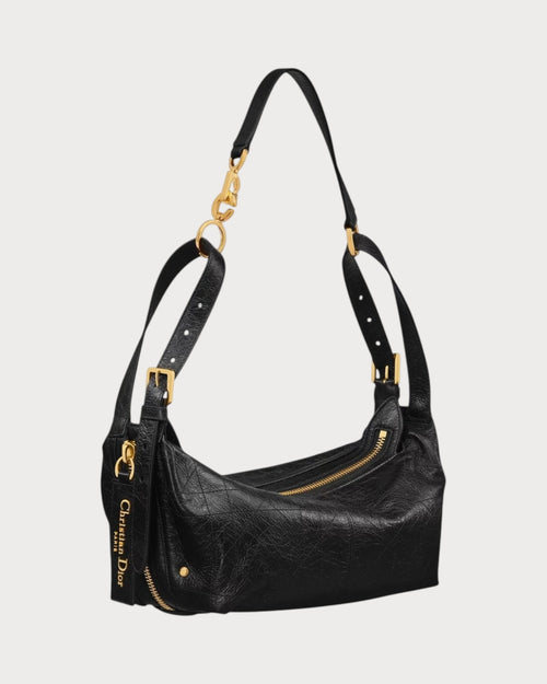 CHRISTIAN DIOR Small D-Journey Crinkled Calfskin Bag | 迪奧 手袋 (黑色)