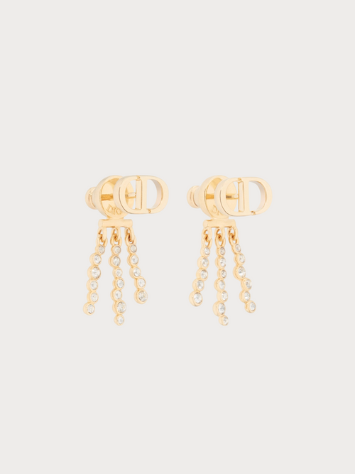 CHRISTIAN DIOR Petit CD Earrings(Gold)
