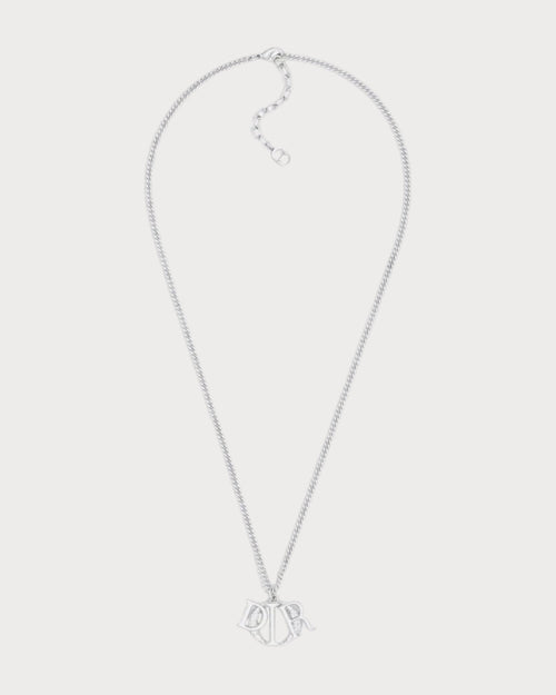 CHRISTIAN DIOR Men's Dior Charm Pendant Necklace | Dior Men's Necklace (Silver)