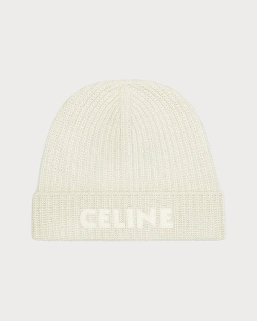 CELINE Men's Beanie | 賽琳 男仕冷帽 (Ecru)