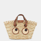 ANYA HINDMARCH Small Paper Eyes Basket Bag | 安雅·希德瑪芝 草編籃 (啡色)