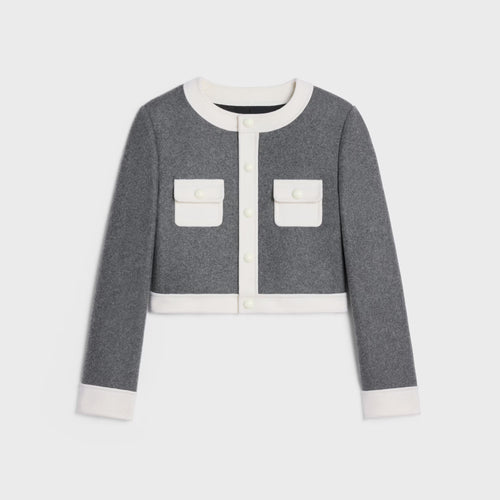 CELINE Brompton Jacket in Wool Cloth | 賽琳 Brompton 羊毛布外套（中灰色）