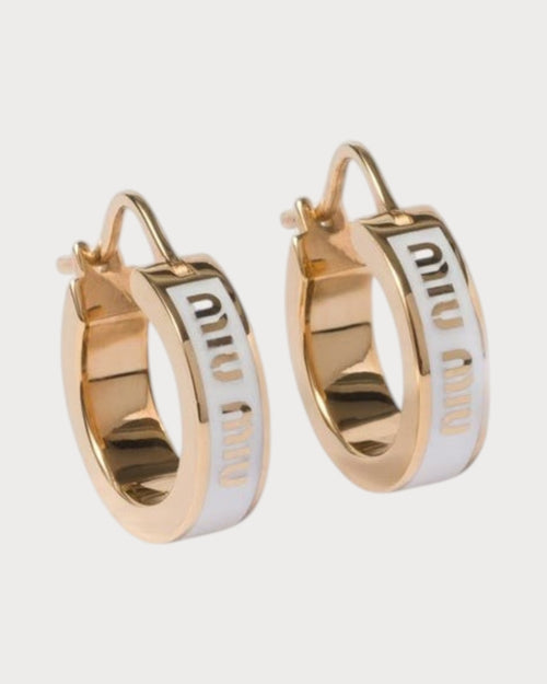 MIU MIU Enameled metal earrings | 繆繆 耳環 (多色)