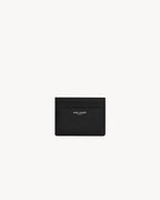 YSL SAINT LAURENT Saint Laurent Paris Credit Card Case In Grain Leather | 聖羅蘭 卡套 (黑色)