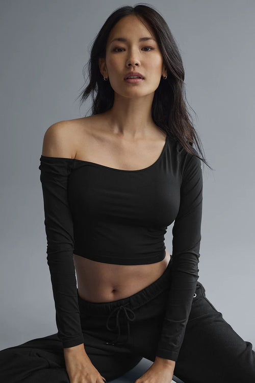 ALO YOGA Asymmetric Sheer Glow Long Sleeve | 不對稱透膚長袖上衣 (多色) - LondonKelly 英國名牌代購