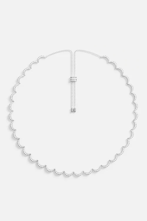 APM MONACO AC7697OX Wavy Silver Adjustable Necklace | 波浪銀色可調式項鍊 (銀色) - LondonKelly 英國名牌代購