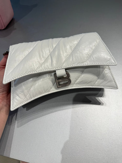 BALENCIAGA Crush Wallet on Chain Quilted Crushed Calfskin(2 Colors) - LONDONKELLY 英國名牌代購