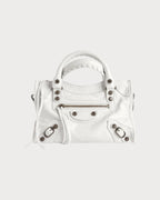 BALENCIAGA Women's Le City Bag Lambskin(Mini/White) - LONDONKELLY 英國名牌代購