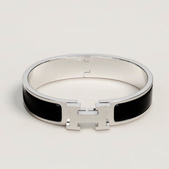 HERMES Clic H Bracelet | 愛馬仕 銀製手鐲 (Black)