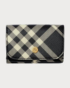 BURBERRY Check Compact Wallet Black/Calico | 博柏利 格紋銀包 (黑白色) - LONDONKELLY 英國名牌代購