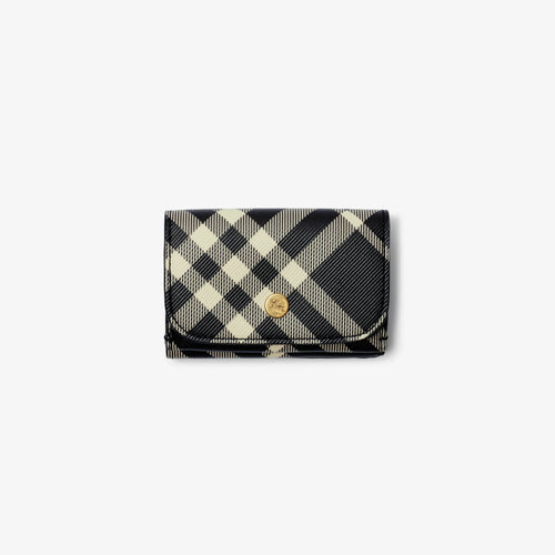 BURBERRY Check Compact Wallet Black/Calico | 博柏利 格紋銀包 (黑白色) - LondonKelly 英國名牌代購