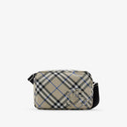 BURBERRY Men's Check Crossbody Bag | 博柏利 男仕手袋 (米色) - LondonKelly 英國名牌代購