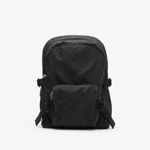 BURBERRY Men's Check Jacquard Backpack | 博柏利 男仕背囊 (黑色) - LondonKelly 英國名牌代購