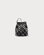 BURBERRY Mini Check Bucket Bag Black | 博柏利 迷你水桶袋 (黑色) - LONDONKELLY 英國名牌代購