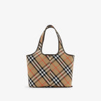 BURBERRY Small Check Tote Sand | 博柏利 手袋 (細碼/啡色) - LondonKelly 英國名牌代購