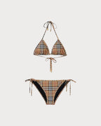 BURBERRY Vintage Check Triangle Bikini | 博柏利 比基尼 (米色)