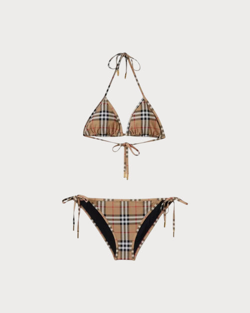 BURBERRY Vintage Check Triangle Bikini | 博柏利 比基尼 (米色)