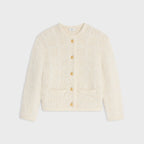 CELINE Cardigan Jacket in Alpaca Wool | 賽琳 羊駝毛開襟外套（米白色）