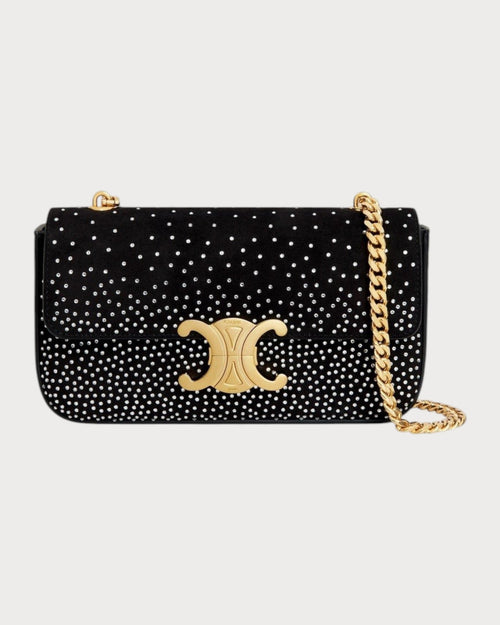 CELINE Chain Shoulder Bag Claude Shiny Calfskin(Black) - LONDONKELLY 英國名牌代購