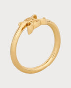 CELINE Triomphe Asymmetric Ring Brass with Rhodium Finish(2 Colors) - LONDONKELLY 英國名牌代購