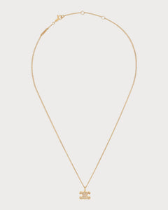 CELINE Triomphe Rhinestone Necklace Brass(2 Colors) - LONDONKELLY 英國名牌代購