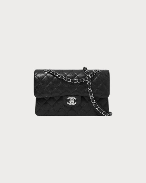 CHANEL A01112 Small Classic Flap Grained Calfskin Black | 香奈兒 經典手袋 (細碼23CM/黑色) - LONDONKELLY 英國名牌代購
