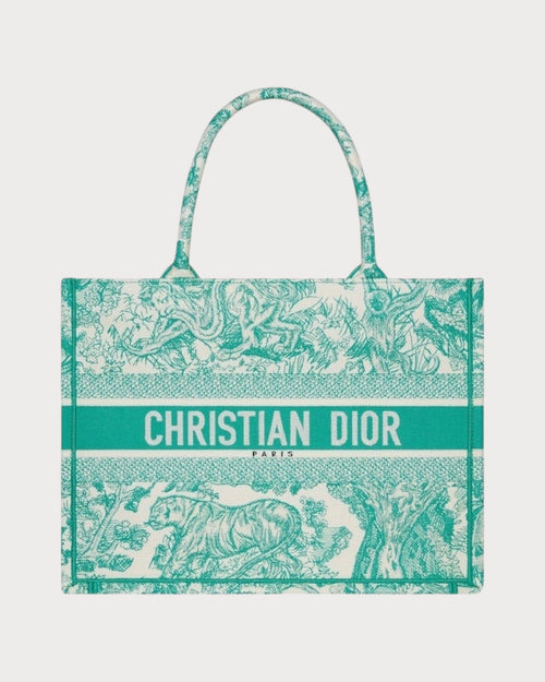 CHRISTIAN DIOR Dior Book Tote Toile de Jouy Mykonos Embroidery Oblique Embroidery Canvas(Medium/2 Colors) - LONDONKELLY 英國名牌代購