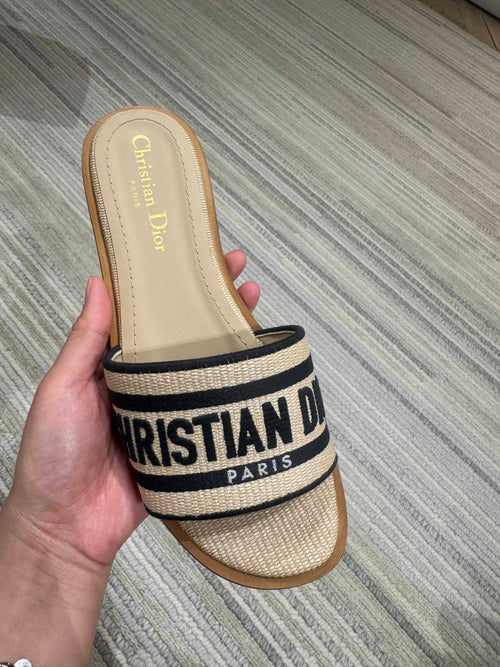 CHRISTIAN DIOR Dway Slide Natural Raffia(2 Colors) - LONDONKELLY 英國名牌代購