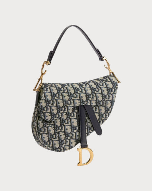 CHRISTIAN DIOR Small Saddle Bag with Strap | 迪奧 手袋 (小碼/藍色) - LONDONKELLY 英國名牌代購