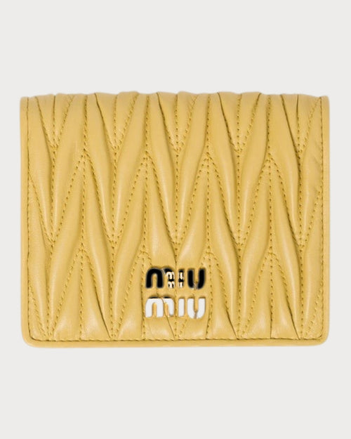 MIU MIU Matelasse Nappa Leather Wallet | 繆繆 銀包 (Pineapple)
