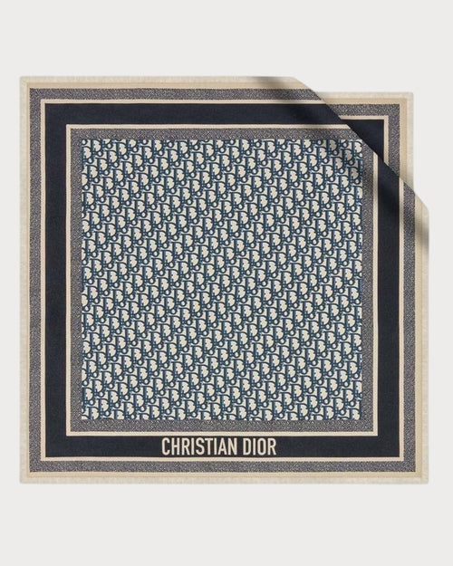 CHRISTIAN DIOR Oblique Diorwin 70 Square Scarf | 迪奧 老花絲巾 (藍色老花)