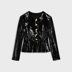 CELINE Embroidered Chelsea Jacket in Silk Muslin | 賽琳 絲綢棉紗刺繡切爾西外套（黑色）