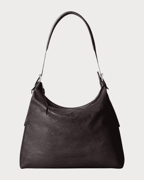 LEMAIRE Belted Hobo Bag In Leather | 手袋 (深朱古力色) - LONDONKELLY 英國名牌代購