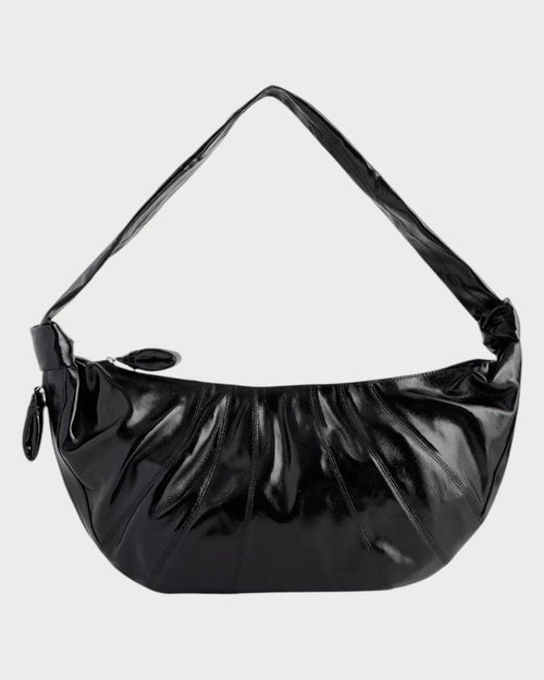 LEMAIRE Men's Croissant Large Coated - Cotton Crossbody Bag | 男仕手袋 (黑色) - LONDONKELLY 英國名牌代購