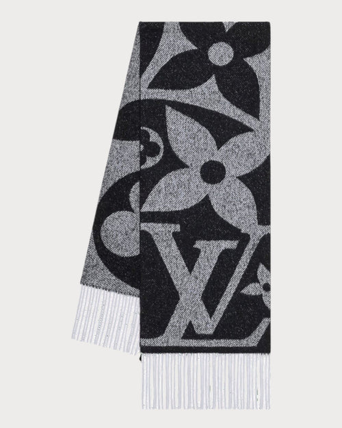 LOUIS VUITTON M97179 Snowy Kaleidoscope Scarf | 路易威登 頸巾 (黑色) - LONDONKELLY 英國名牌代購