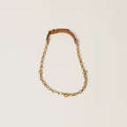 MIU MIU Metal and Leather Necklace | 繆繆 頸鏈 (金色) - LondonKelly 英國名牌代購