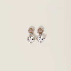 MIU MIU Metal Earrings with Crystals | 繆繆 耳環 (多色) - LondonKelly 英國名牌代購