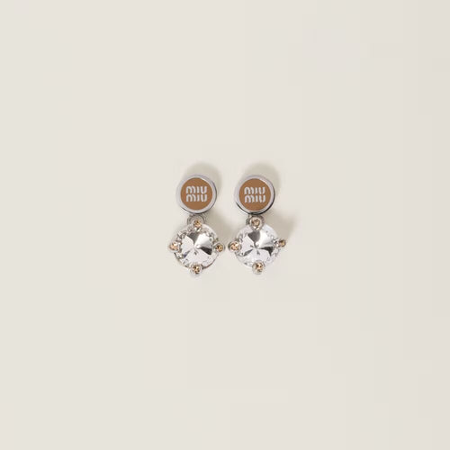 MIU MIU Metal Earrings with Crystals | 繆繆 耳環 (多色) - LondonKelly 英國名牌代購