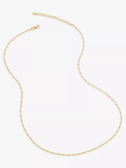 MONICA VINADER 18ct Yellow Gold - Plated Vermeil Sterling - Silver Station Chain Necklace | 頸鏈 (金色) - LondonKelly 英國名牌代購