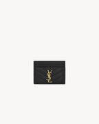 YSL SAINT LAURENT Cassandre Matelasse Card Case In Lambskin | 聖羅蘭 卡套 (黑色) - LONDONKELLY 英國名牌代購